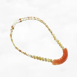 Red and Yellow Jadeite Huang Necklace