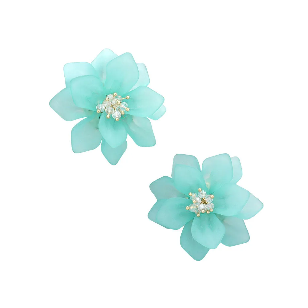 Resin Flower Earrings