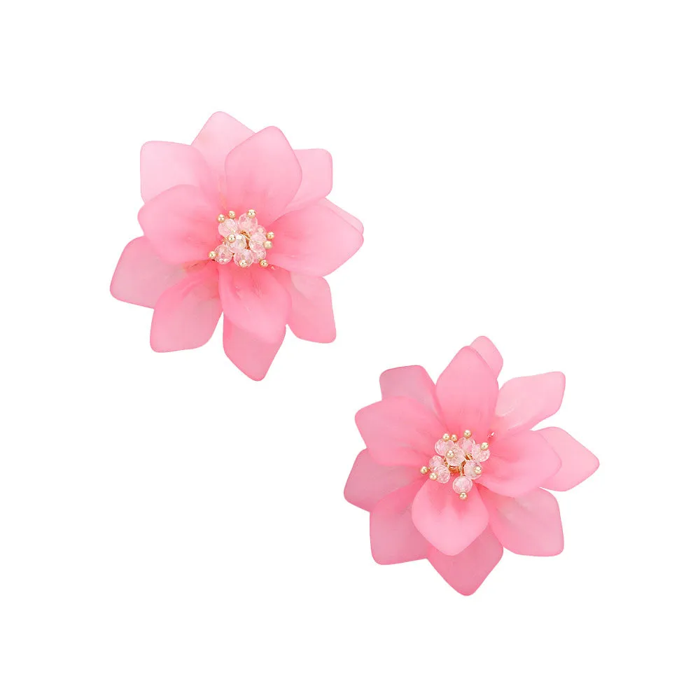 Resin Flower Earrings