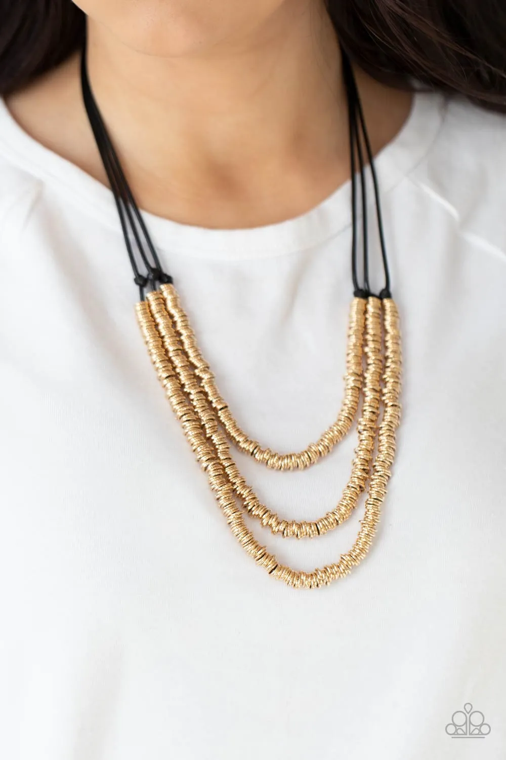 RING to Reason - Gold Paparazzi Necklace