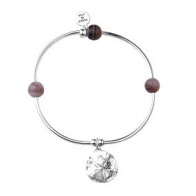 Sand Dollar | Soft Bangle Charm Bracelet | Botswana