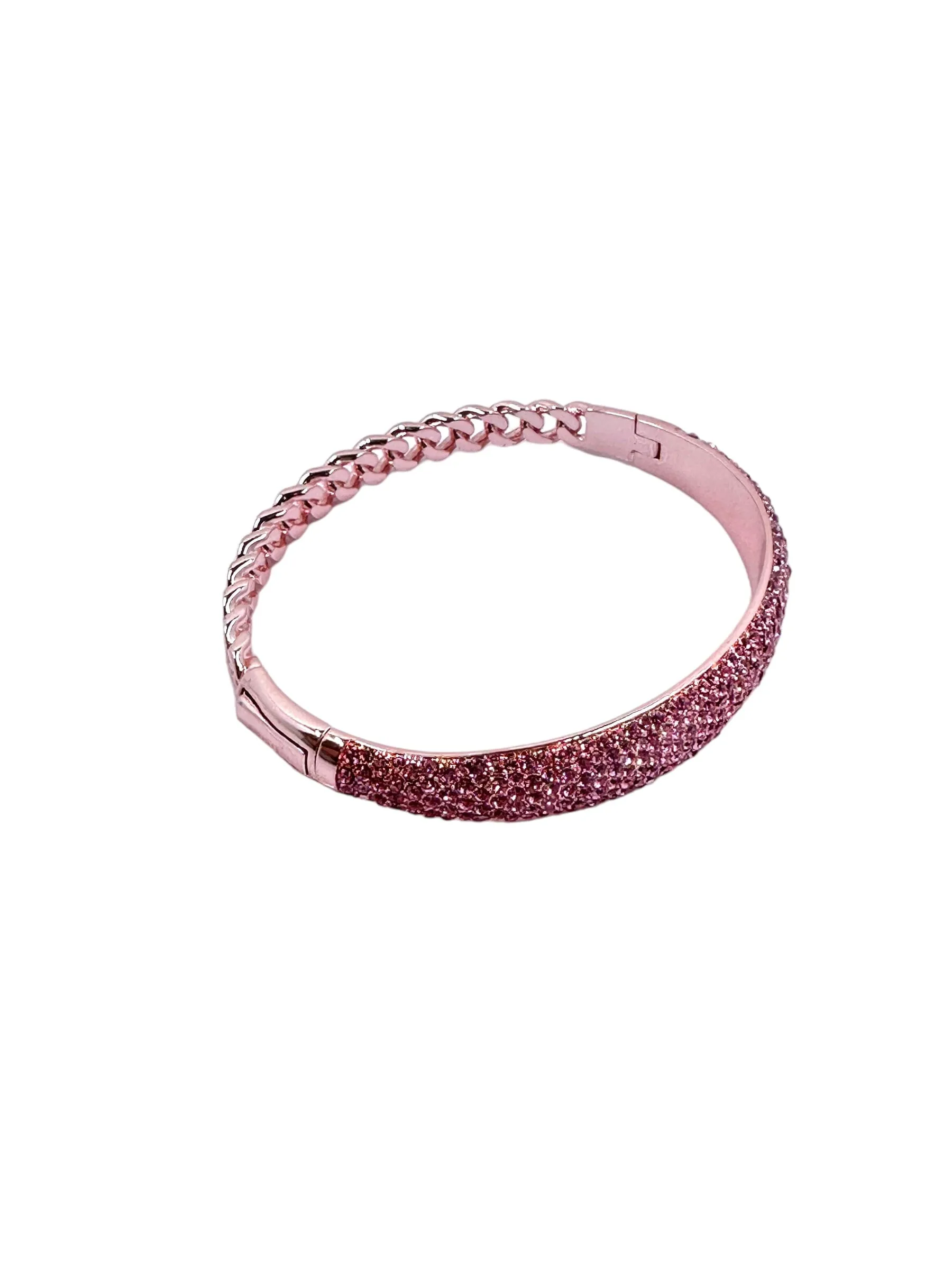 Sarah Pink Pave Chain Bracelet