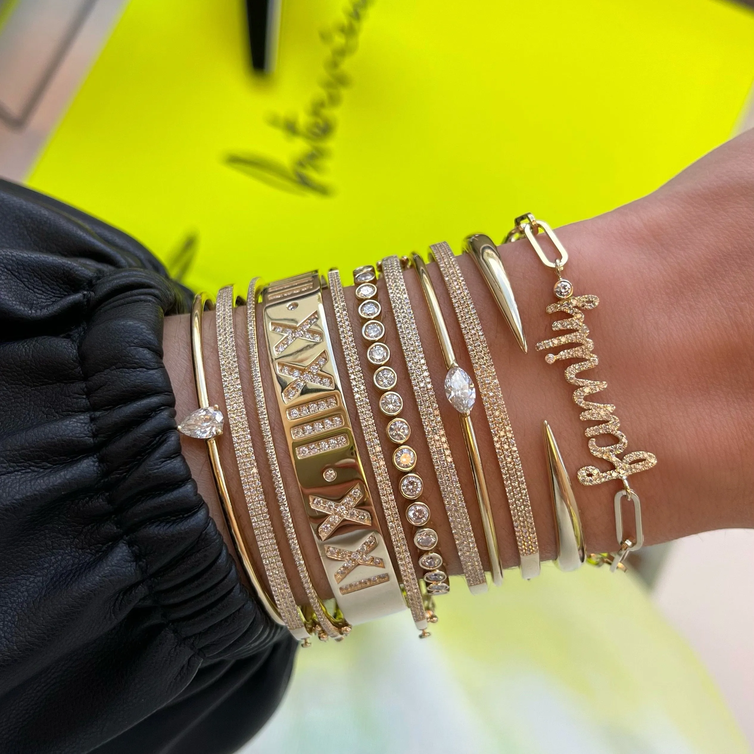 Solid Gold Claw Bangle