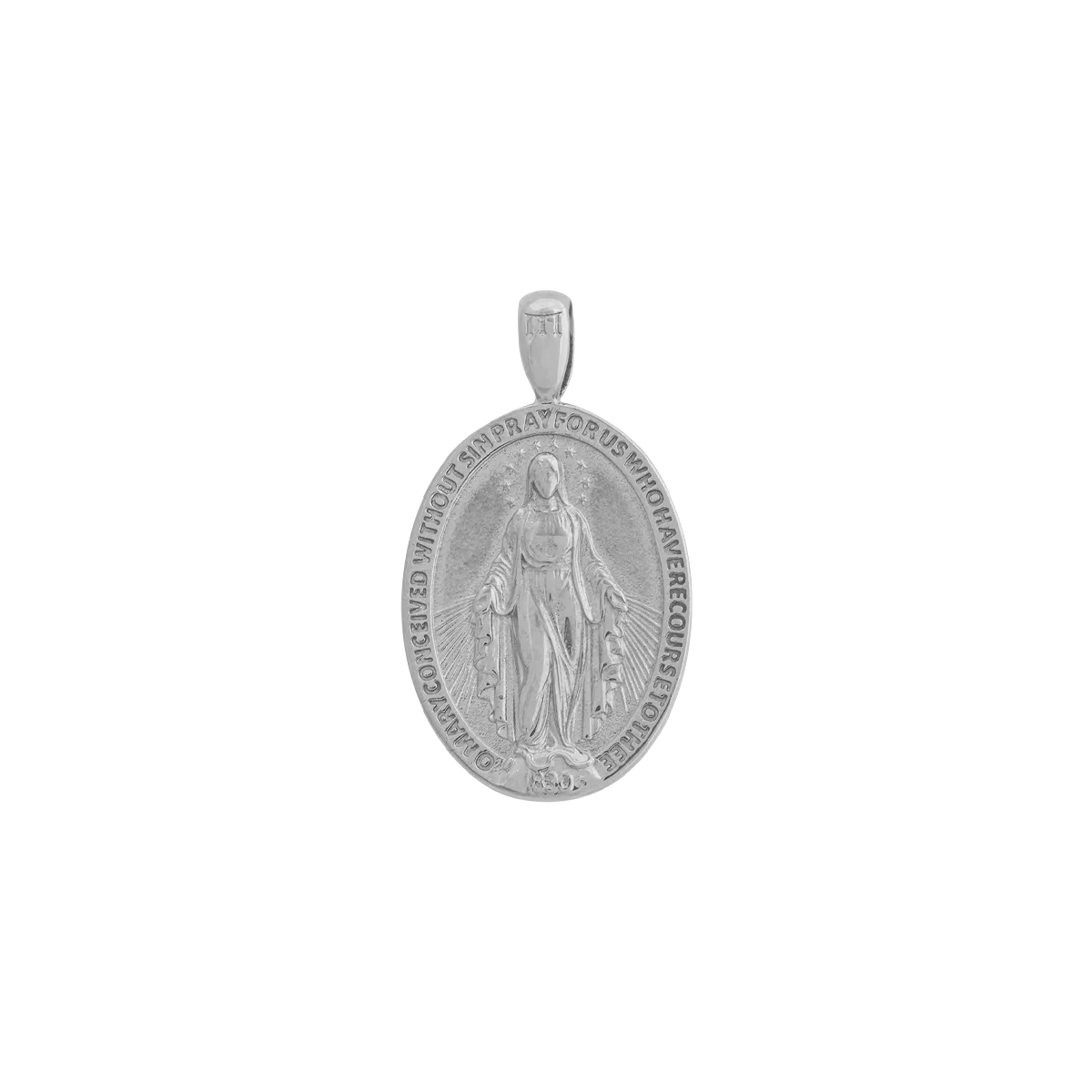 St. Mary Pendant - White Gold