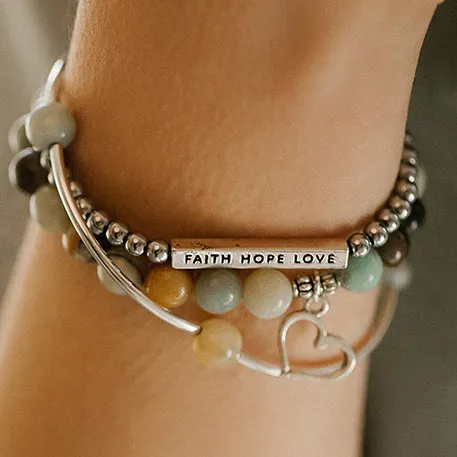 Starfish | Soft Bangle Charm Bracelet | Amazonite