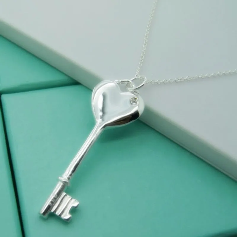 Sterling Silver Crystal Pendant Necklace For Women