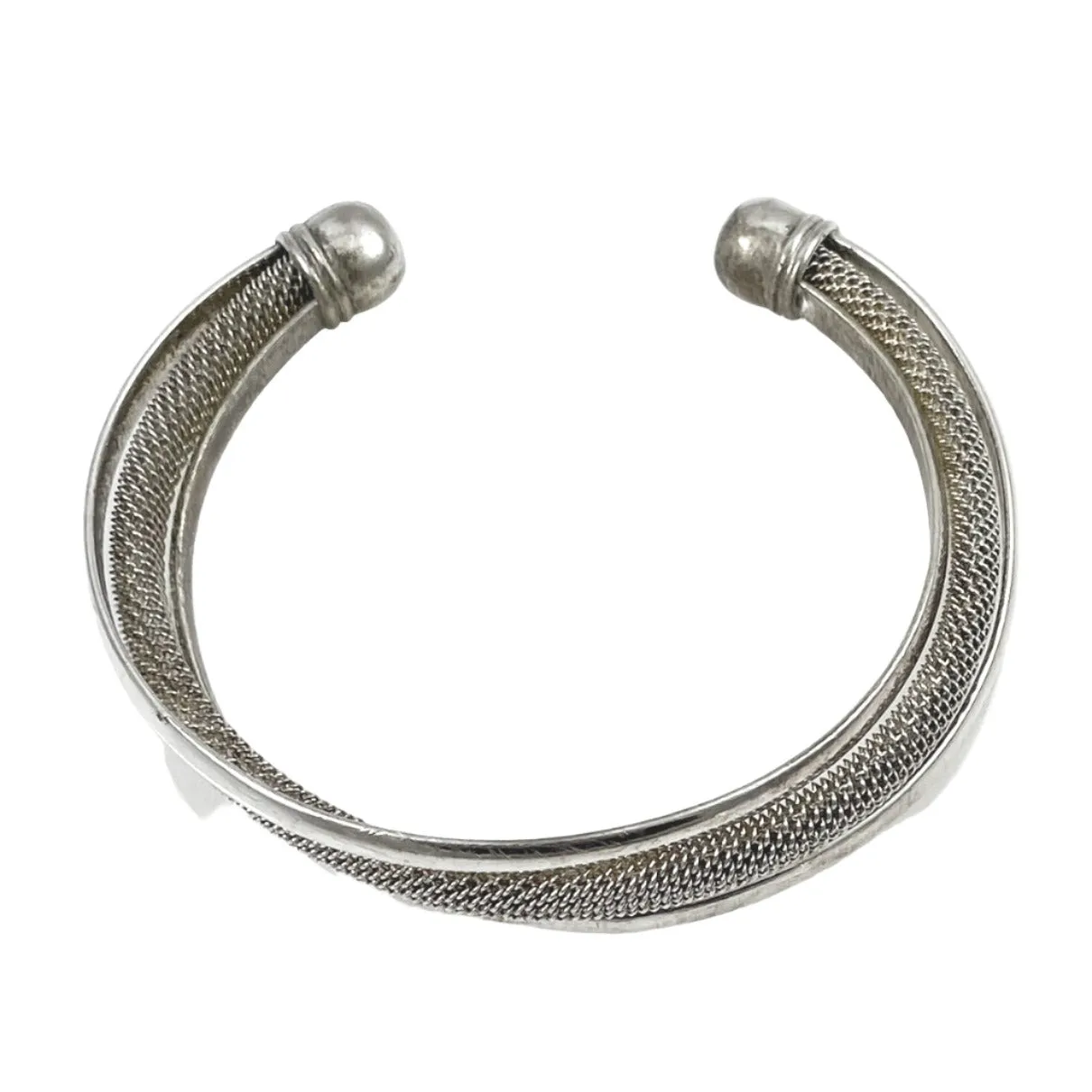 Sterling Silver Mesh Cuff Bracelet