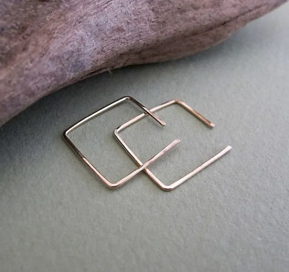 Sterling Silver Square Earrings