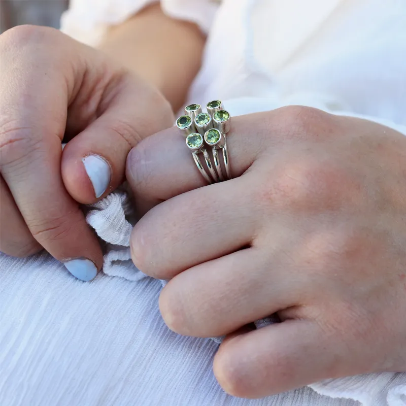 Tara Peridot Gemstone Boho Ring