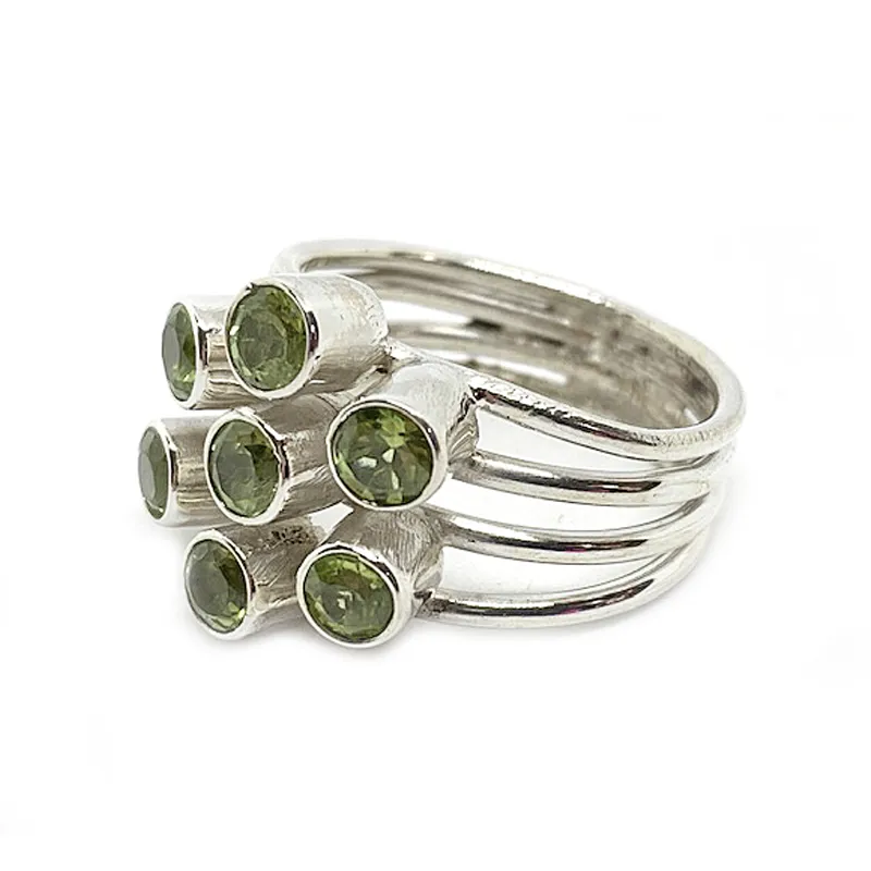 Tara Peridot Gemstone Boho Ring