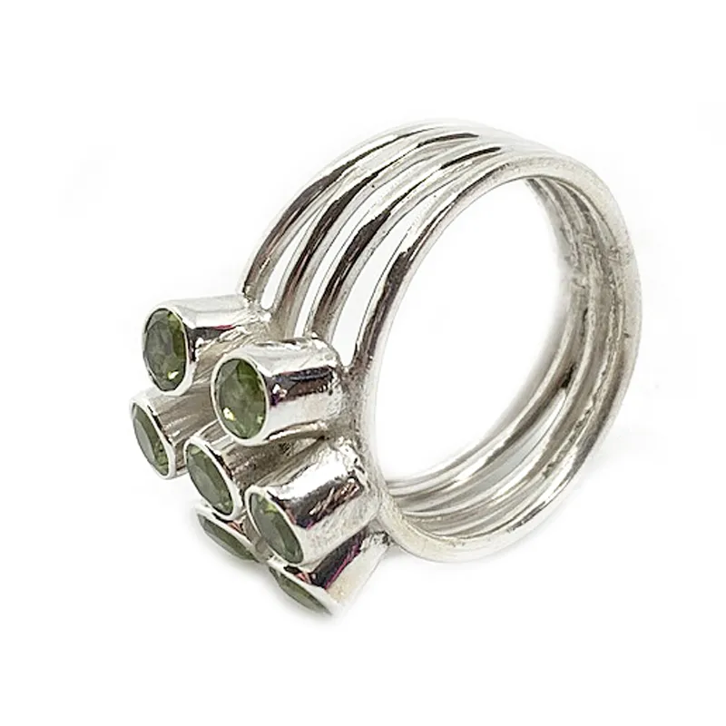 Tara Peridot Gemstone Boho Ring