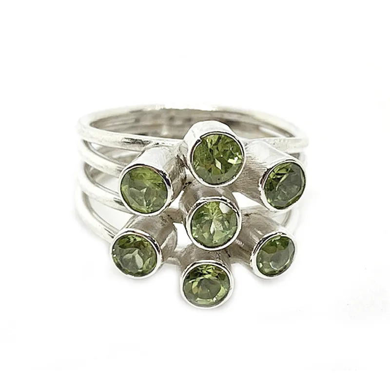 Tara Peridot Gemstone Boho Ring