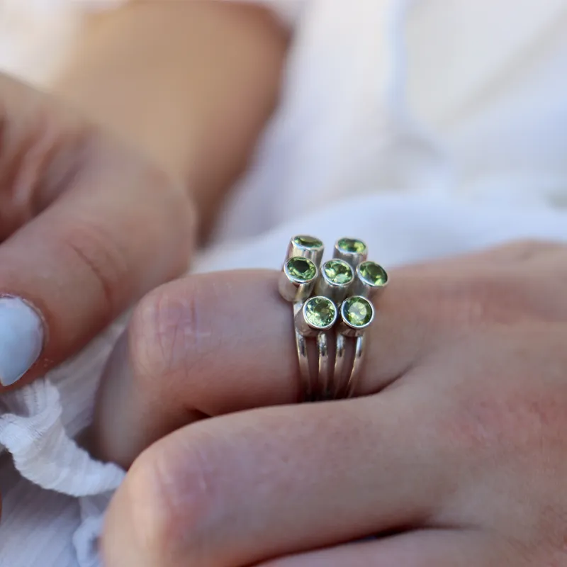 Tara Peridot Gemstone Boho Ring