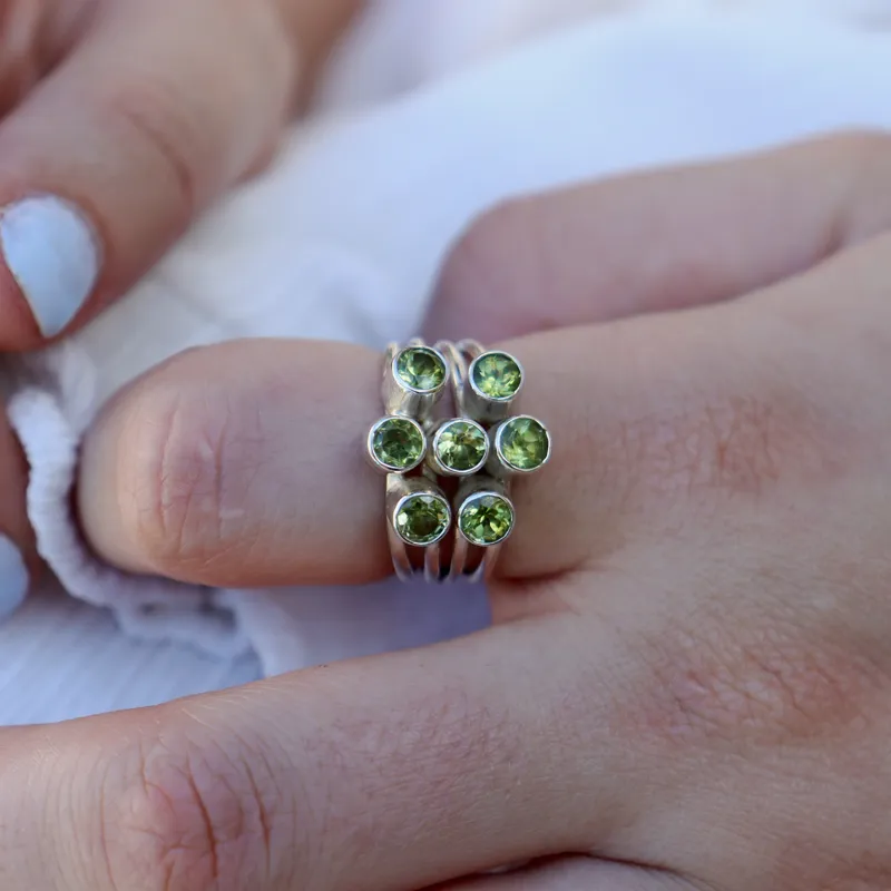 Tara Peridot Gemstone Boho Ring