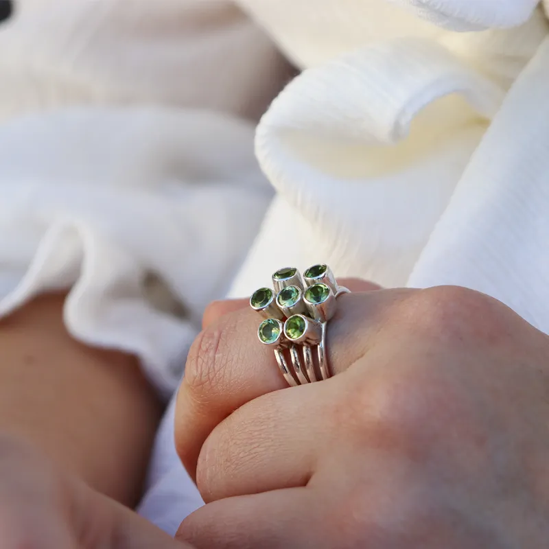 Tara Peridot Gemstone Boho Ring