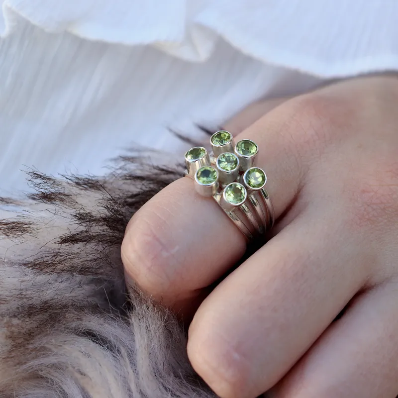 Tara Peridot Gemstone Boho Ring