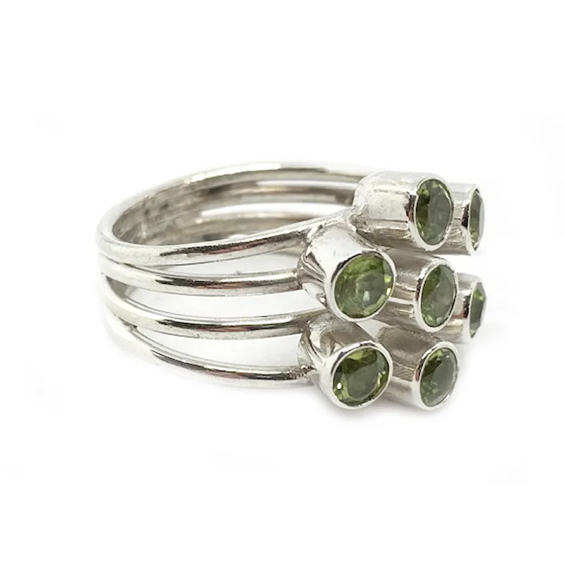 Tara Peridot Gemstone Boho Ring