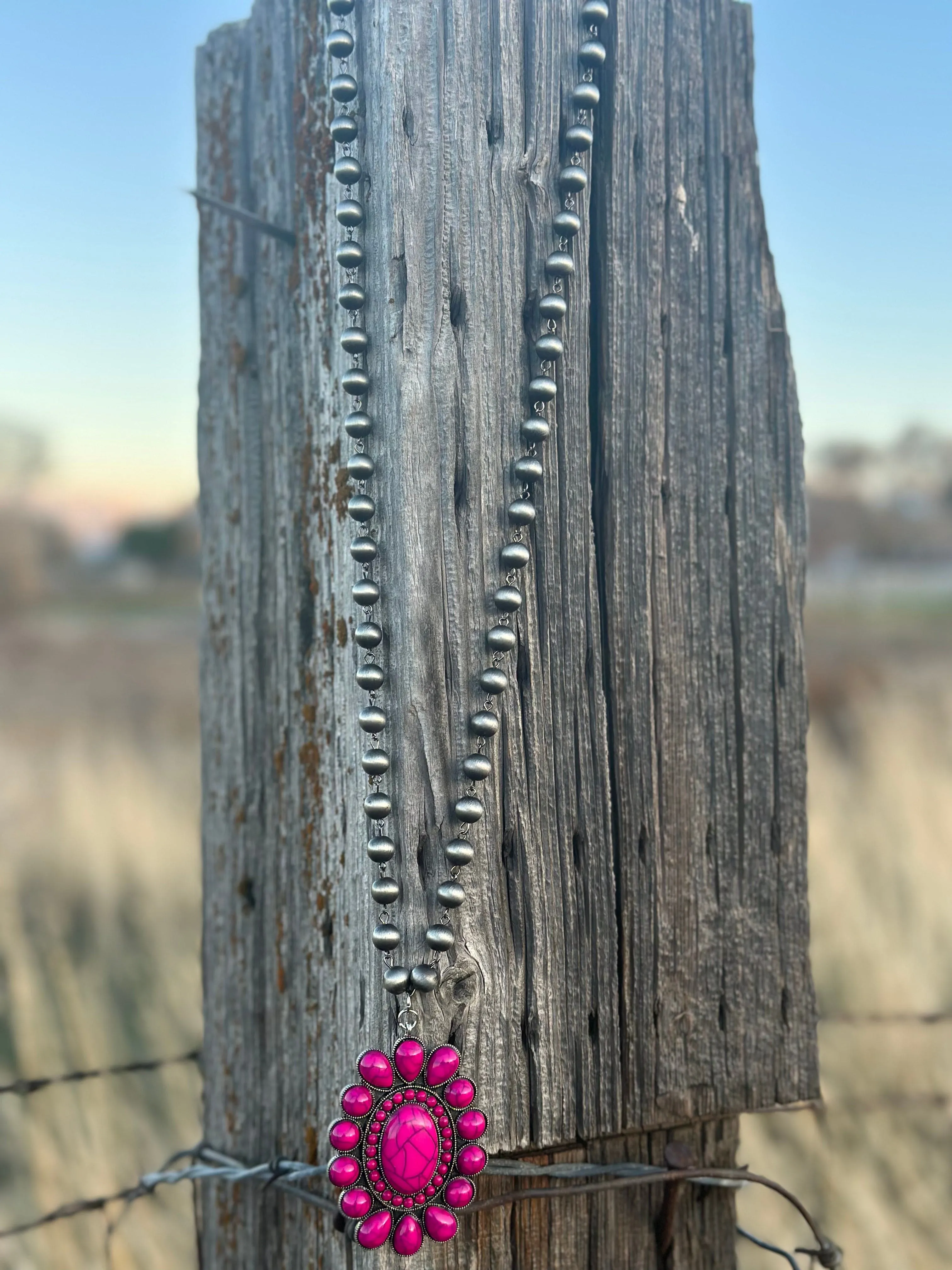 The Payson Pink Concho Necklace