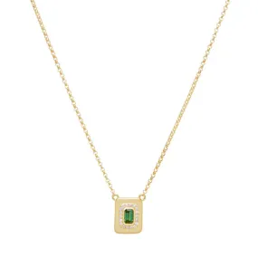 Tourmaline & Diamond Nugget Necklace