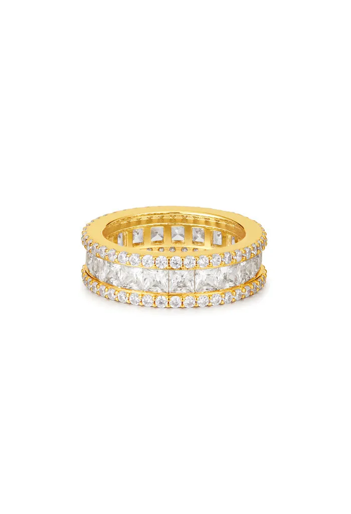 Triple Crystal Band Ring