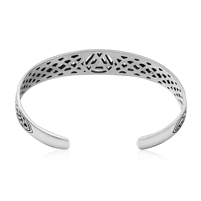 Valknut Bangle - Sterling Silver