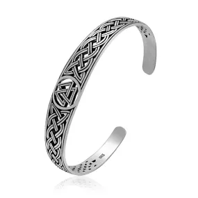 Valknut Bangle - Sterling Silver