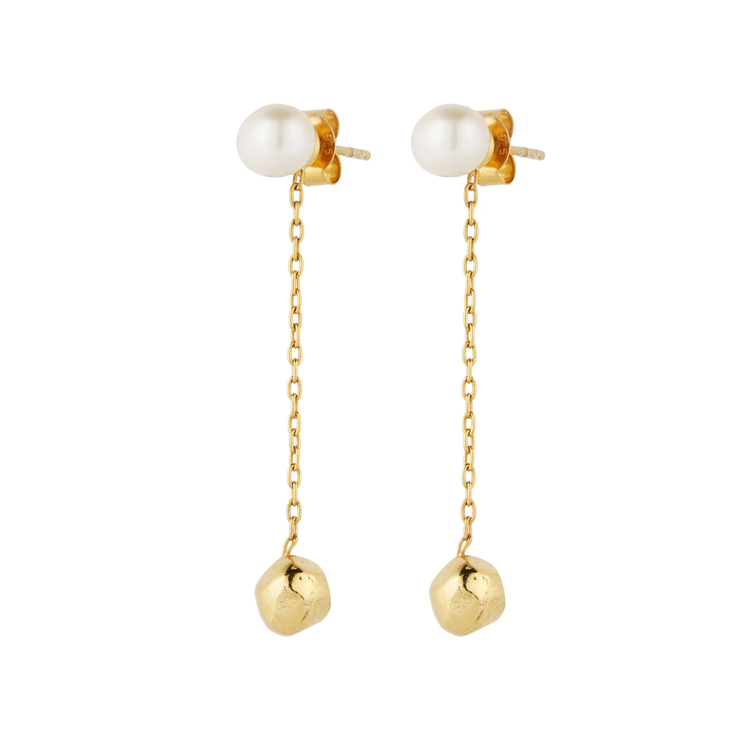 Vama | Hera Earrings | Metal-Sterling Silver | Stone-White Pearl | Finish-Shiny