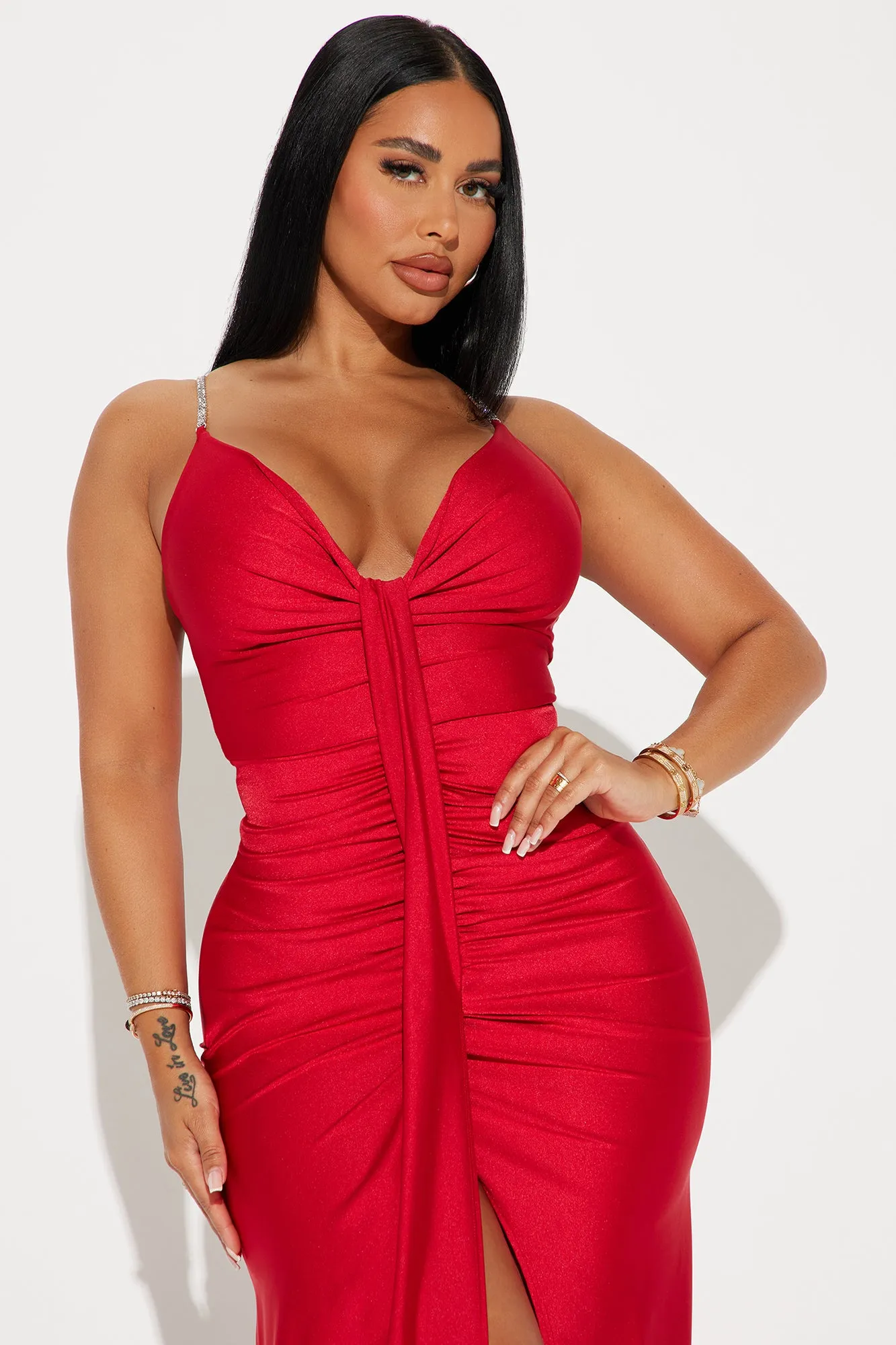 Watch It Maxi Dress - Red