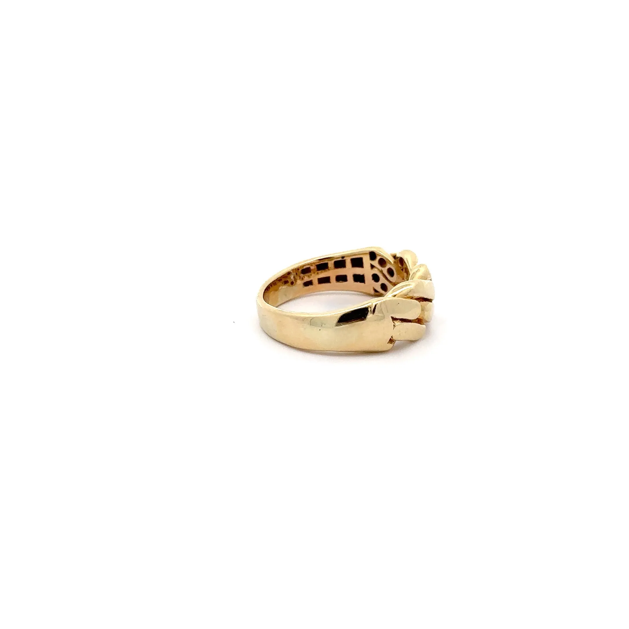 WD1186 14kt Gold Link Ring