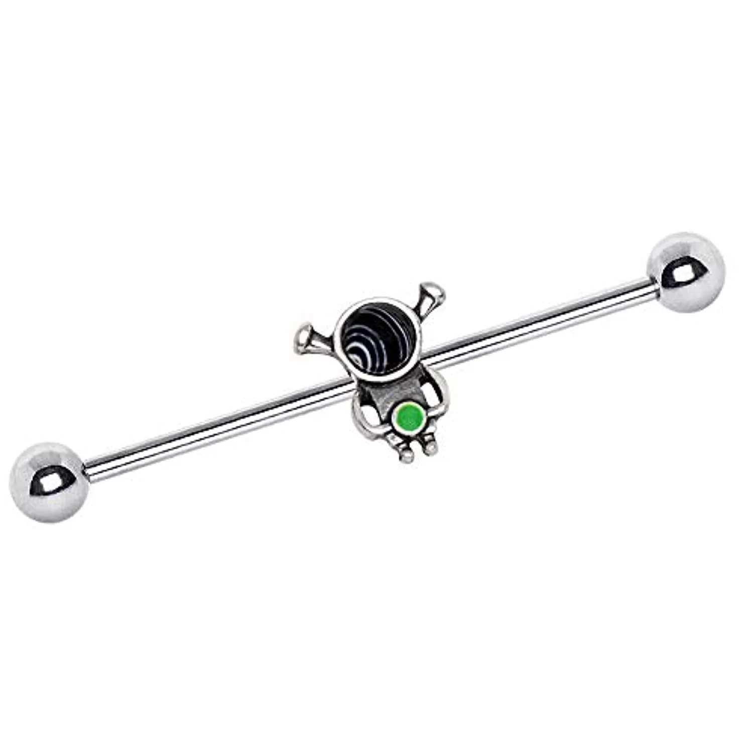 WildKlass 316L Stainless Steel Alien Holding Plant Industrial Barbell