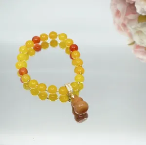 Yellow Jade Gourd Bracelet